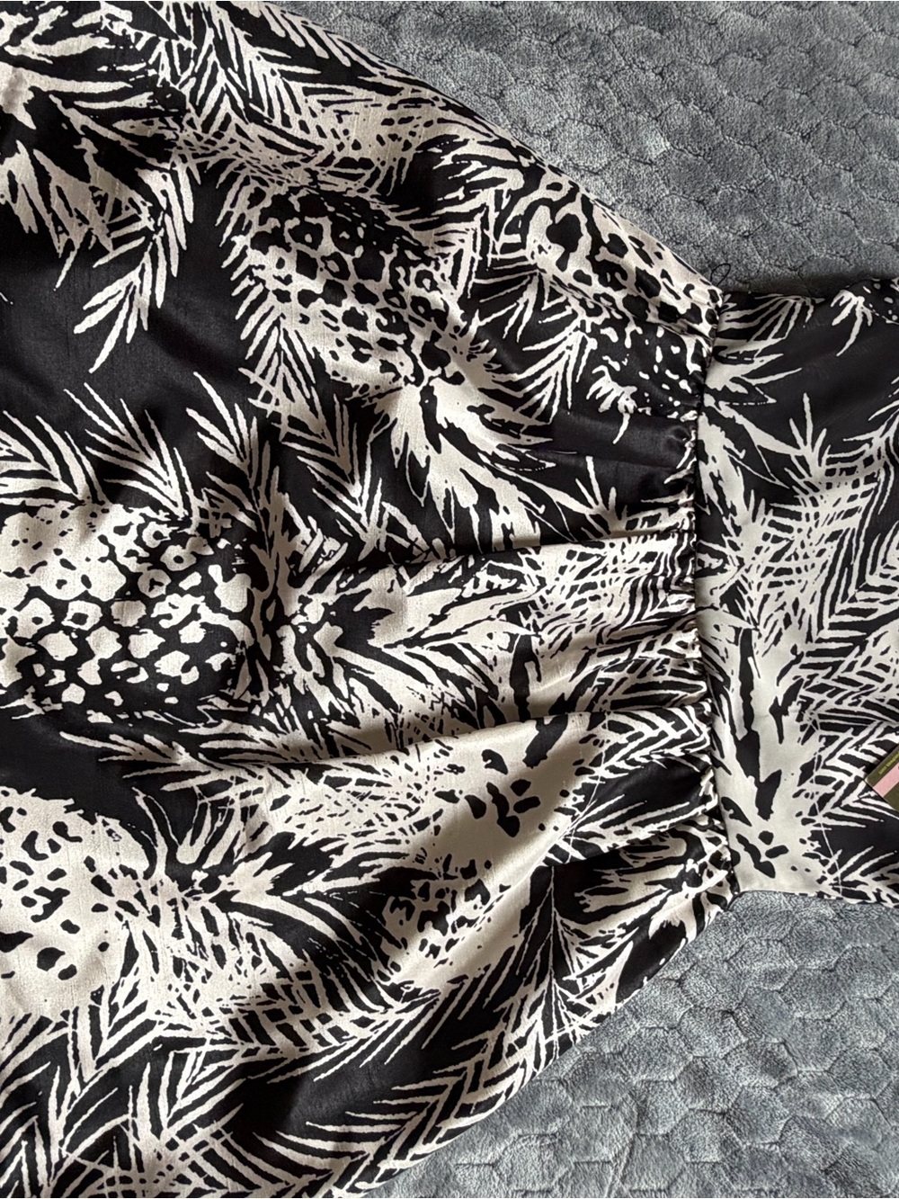 Taylor Black and White Printed Dress